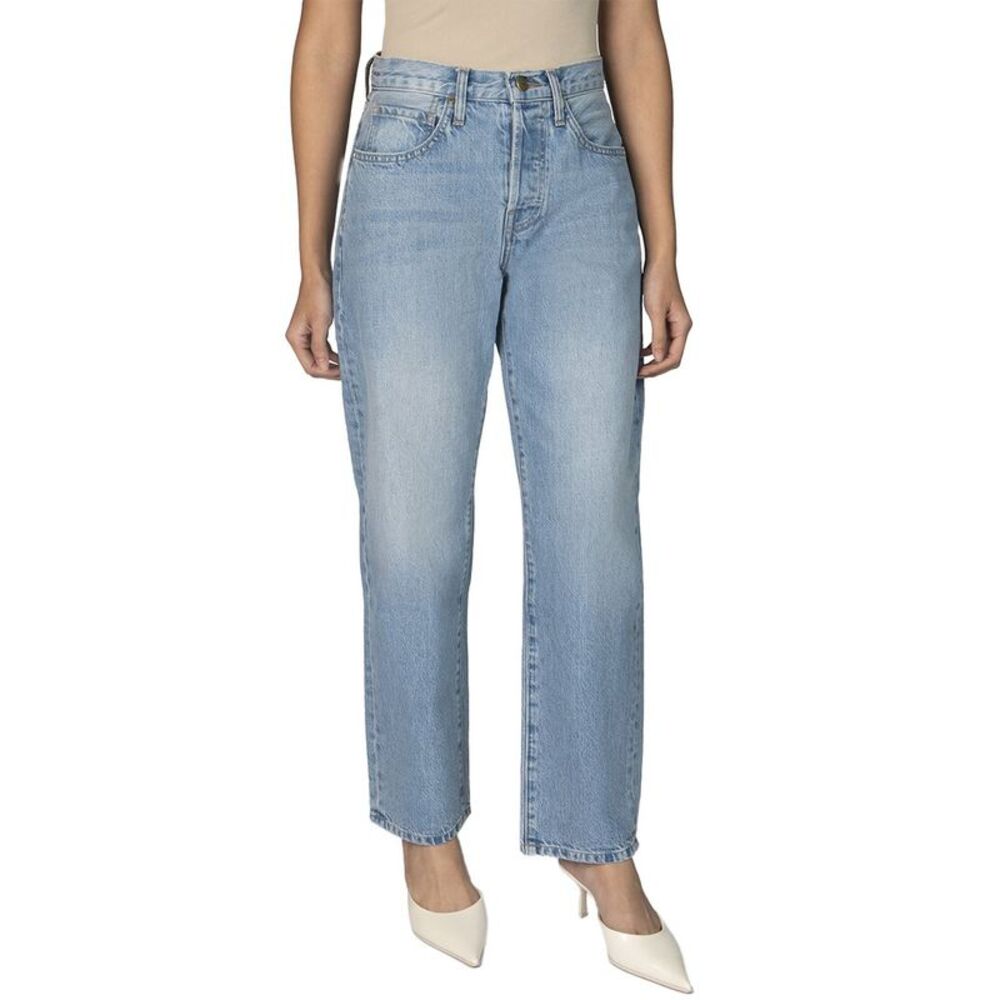 Nelle Atelier Womens  Petite The Claire Boyfriend Denim, Blue